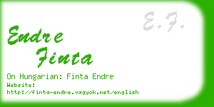 endre finta business card